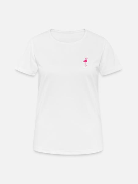 Flamingo (logo small) - Women's Breathable T-Shirt - white