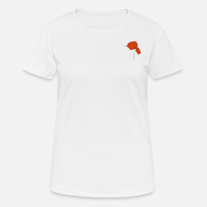 Corn poppy - Women's Breathable T-Shirt - white
