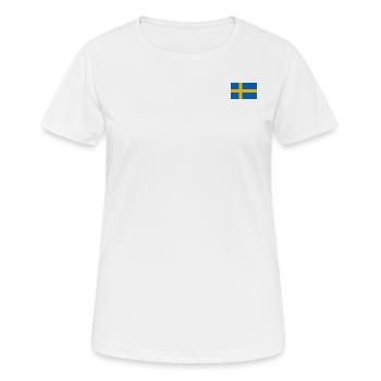 Drapeau de la Suède - T-shirt respirant Femme - blanc - Devant - AI Model Female 172 dark (172cm)