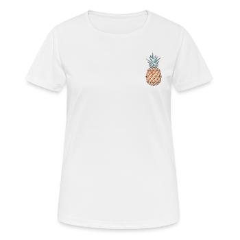 Vecteur ananas - T-shirt respirant Femme - blanc - Devant - AI Model Female 172 dark (172cm)