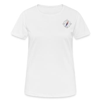 Boussole Adventure Navigation - T-shirt respirant Femme - blanc - Devant - AI Model Female 172 dark (172cm)
