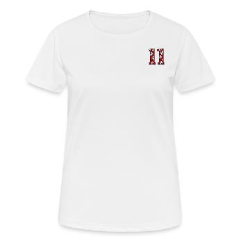 11th Birthday Football Red - Women's Breathable T-Shirt - white - Front - AI Model Female 172 dark (172cm)
