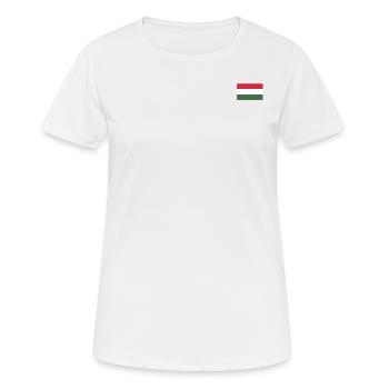Drapeau de la Hongrie - T-shirt respirant Femme - blanc - Devant - AI Model Female 172 dark (172cm)