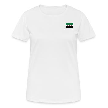 Syrien Flagge - Frauen T-Shirt atmungsaktiv - Weiß - Vorne - AI Model Female 172 dark (172cm)