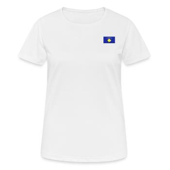 Drapeau du Kosovo - T-shirt respirant Femme - blanc - Devant - AI Model Female 172 dark (172cm)