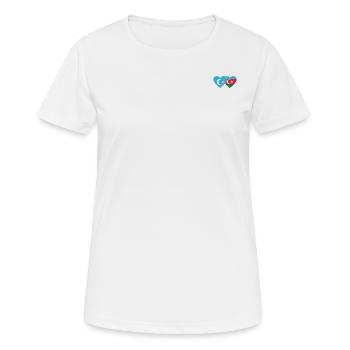 Ouïghours Pavillon azerbaïdjanais Cœur - T-shirt respirant Femme - blanc - Devant - AI Model Female 172 dark (172cm)