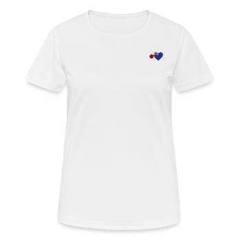 Japon Nouvelle-Zélande Flag Heart - T-shirt respirant Femme - blanc - Devant - AI Model Female 172 dark (172cm)