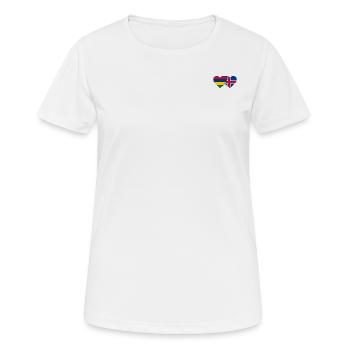 Mauritius Iceland Flag Heart - Women's Breathable T-Shirt - white - Front - AI Model Female 172 dark (172cm)