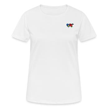 Bosnia Jordan Flag Heart - Women's Breathable T-Shirt - white - Front - AI Model Female 172 dark (172cm)