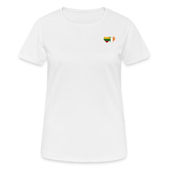 Lithuania Ireland Flag Heart - Women's Breathable T-Shirt - white - Front - AI Model Female 172 dark (172cm)