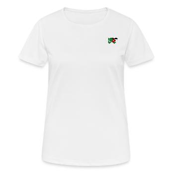 Pakistan Jordan Flag Heart - Women's Breathable T-Shirt - white - Front - AI Model Female 172 dark (172cm)