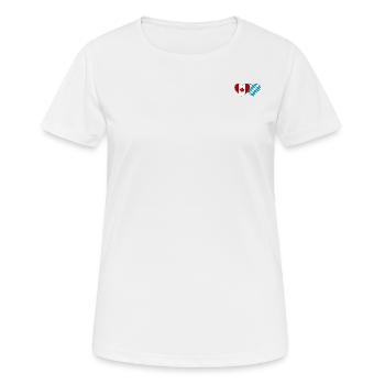 Drapeau du Canada Bavaria Cœur - T-shirt respirant Femme - blanc - Devant - AI Model Female 172 dark (172cm)