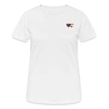 Liechtenstein Inde Drapeau - T-shirt respirant Femme - blanc - Devant - AI Model Female 172 dark (172cm)