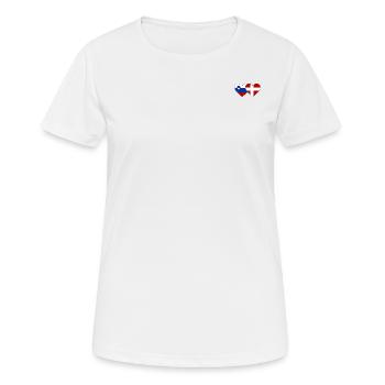 Slovenia Denmark Flag Heart - Women's Breathable T-Shirt - white - Front - AI Model Female 172 dark (172cm)