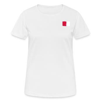 Rouge et blanc aspect usé - T-shirt respirant Femme - blanc - Devant - AI Model Female 172 dark (172cm)
