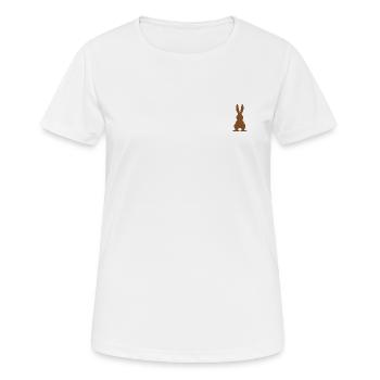 Lapin en chocolat / Lapin de Pâques - Bo Graphic - T-shirt respirant Femme - blanc - Devant - AI Model Female 172 dark (172cm)