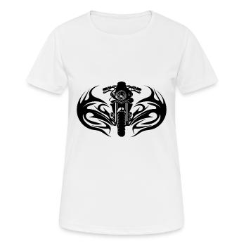 Motorrad Rennsport Tattoo Splash Style - Frauen T-Shirt atmungsaktiv - Weiß - Vorne - AI Model Female 172 dark (172cm)