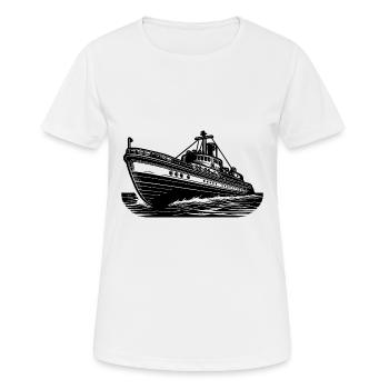 Remorqueur de navire océanique élégant - T-shirt respirant Femme - blanc - Devant - AI Model Female 172 dark (172cm)