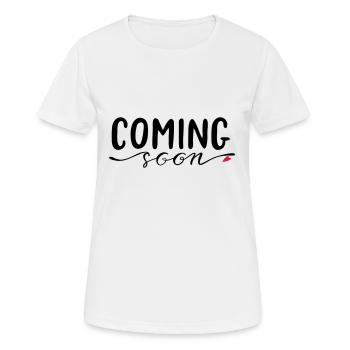 Baby Coming Soon Kommt bald Schwanger Pregnant - Women's Breathable T-Shirt - white - Front - AI Model Female 172 dark (172cm)