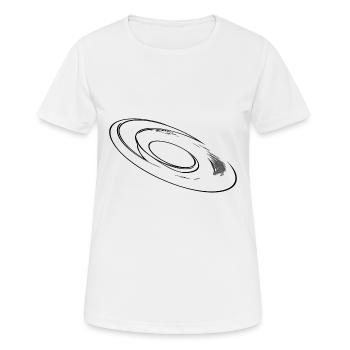 Geometric three-dimensional circular disk - Women's Breathable T-Shirt - white - Front - AI Model Female 172 dark (172cm)