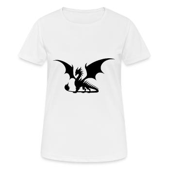 Impressive dragon with wings - Women's Breathable T-Shirt - white - Front - AI Model Female 172 dark (172cm)