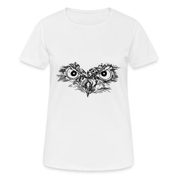 Staring Owl Eyes - Owl Beak - Women's Breathable T-Shirt - white - Front - AI Model Female 172 dark (172cm)
