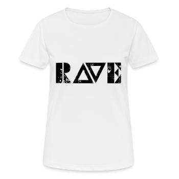 Techno - Techno music - Rave Shirt - Frauen T-Shirt atmungsaktiv - Weiß - Vorne - AI Model Female 172 dark (172cm)