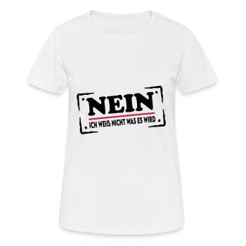 Schwanger Schwangerschaft Ich weiß es nicht - Frauen T-Shirt atmungsaktiv - Weiß - Vorne - AI Model Female 172 dark (172cm)