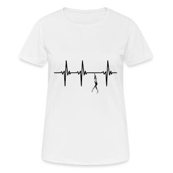 Heartbeat for freediving - Women's Breathable T-Shirt - white - Front - AI Model Female 172 dark (172cm)