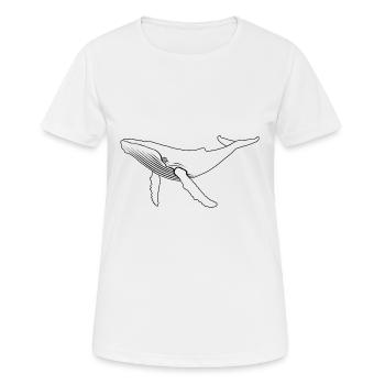 Whale - Humpback Whale - Marine Mammal - Gift - Women's Breathable T-Shirt - white - Front - AI Model Female 172 dark (172cm)