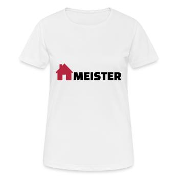 Hausmeister - Frauen T-Shirt atmungsaktiv - Weiß - Vorne - AI Model Female 172 dark (172cm)