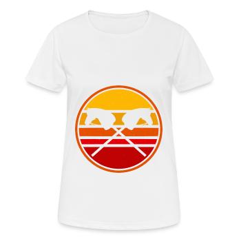 Hobby Horse Retro Grafik Steckenpferde Reiten Tren - Frauen T-Shirt atmungsaktiv - Weiß - Vorne - AI Model Female 172 dark (172cm)