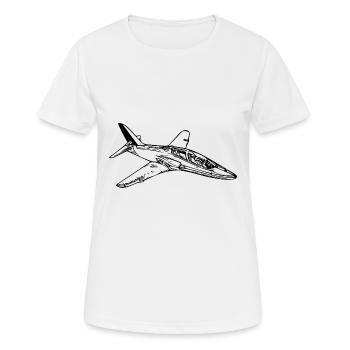 Avion Jet Flyer élégant - T-shirt respirant Femme - blanc - Devant - AI Model Female 172 dark (172cm)