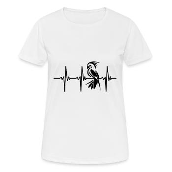 Heartbeat for fierce parrots - Women's Breathable T-Shirt - white - Front - AI Model Female 172 dark (172cm)