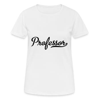 professeur métroscript - T-shirt respirant Femme - blanc - Devant - AI Model Female 172 dark (172cm)