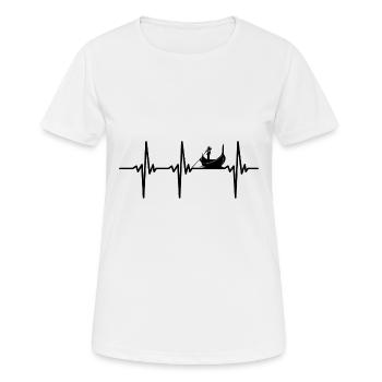 Herzschlag für Gondolieri mit Gondel - Frauen T-Shirt atmungsaktiv - Weiß - Vorne - AI Model Female 172 dark (172cm)
