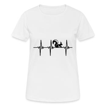 Herzschlag für Kinder Eichhörnchen - Frauen T-Shirt atmungsaktiv - Weiß - Vorne - AI Model Female 172 dark (172cm)