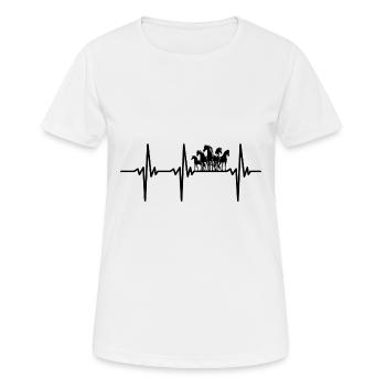 Herzschlag für Wildpferde Herde - Frauen T-Shirt atmungsaktiv - Weiß - Vorne - AI Model Female 172 dark (172cm)