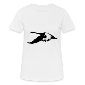 Cygne volant - T-shirt respirant Femme - blanc - Devant - AI Model Female 172 dark (172cm)