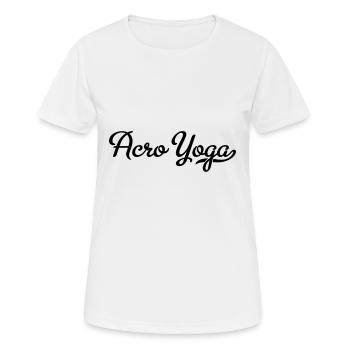 acro yoga - Women's Breathable T-Shirt - white - Front - AI Model Female 172 dark (172cm)