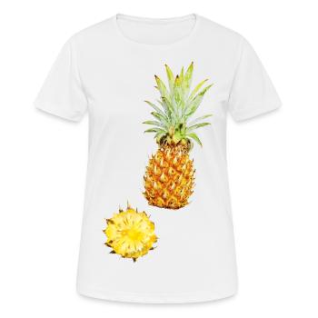 Ananas - Frauen T-Shirt atmungsaktiv - Weiß - Vorne - AI Model Female 172 dark (172cm)