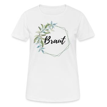 Braut - Junggesellinnenabschied - Frauen T-Shirt atmungsaktiv - Weiß - Vorne - AI Model Female 172 dark (172cm)