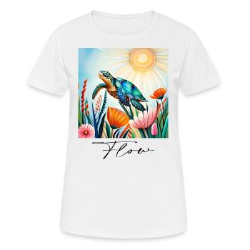 Turtle - Frauen T-Shirt atmungsaktiv - Weiß - Vorne - AI Model Female 172 dark (172cm)