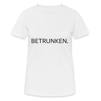 Betrunken Lustig - Frauen T-Shirt atmungsaktiv - Weiß - Vorne - AI Model Female 172 dark (172cm)