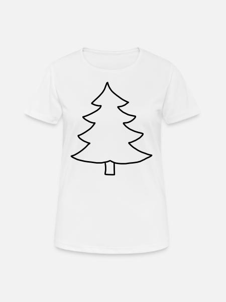 Fir tree drawing - Women's Breathable T-Shirt - white