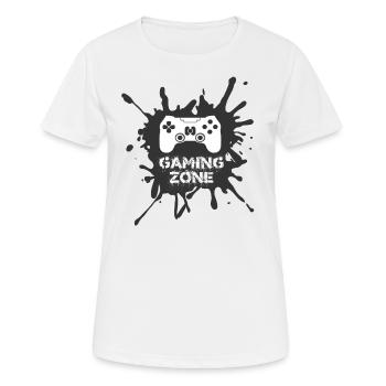 Gaming Zone Computer Video Games Gamer - Women's Breathable T-Shirt - white - Front - AI Model Female 172 dark (172cm)