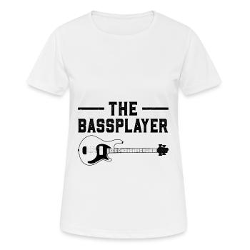 The Bass Player Guitar Player Guitar Musician Rock - Frauen T-Shirt atmungsaktiv - Weiß - Vorne - AI Model Female 172 dark (172cm)