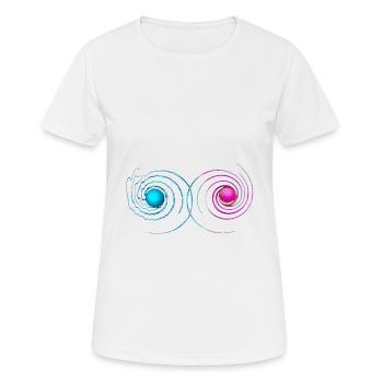 Vibration Schwingung Objekte Kugel Dimension - Frauen T-Shirt atmungsaktiv - Weiß - Vorne - AI Model Female 172 dark (172cm)