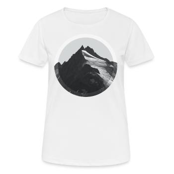 Mountains - hiking - climbing - mountains - glaciers - Women's Breathable T-Shirt - white - Front - AI Model Female 172 dark (172cm)