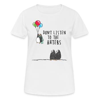 Vintage penguins balloons - Women's Breathable T-Shirt - white - Front - AI Model Female 172 dark (172cm)